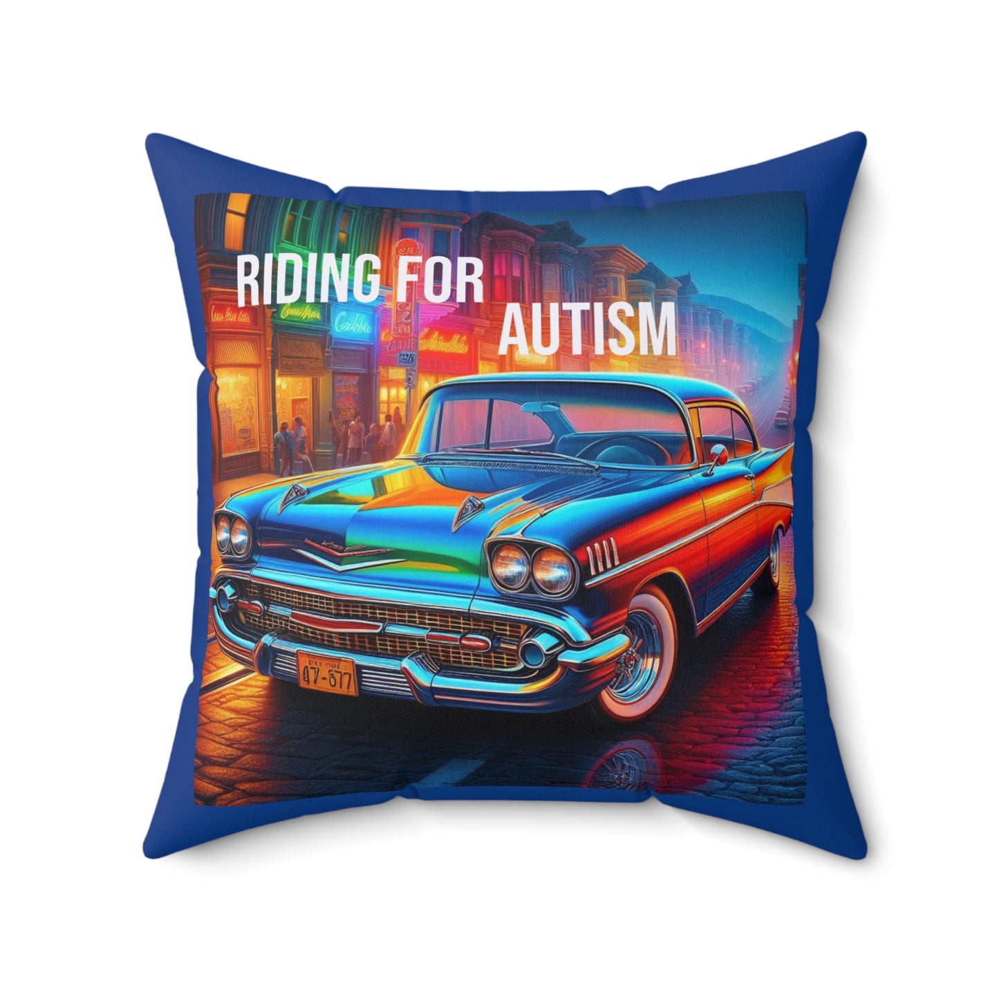 GB's Classic Car Polyester Square Pillow