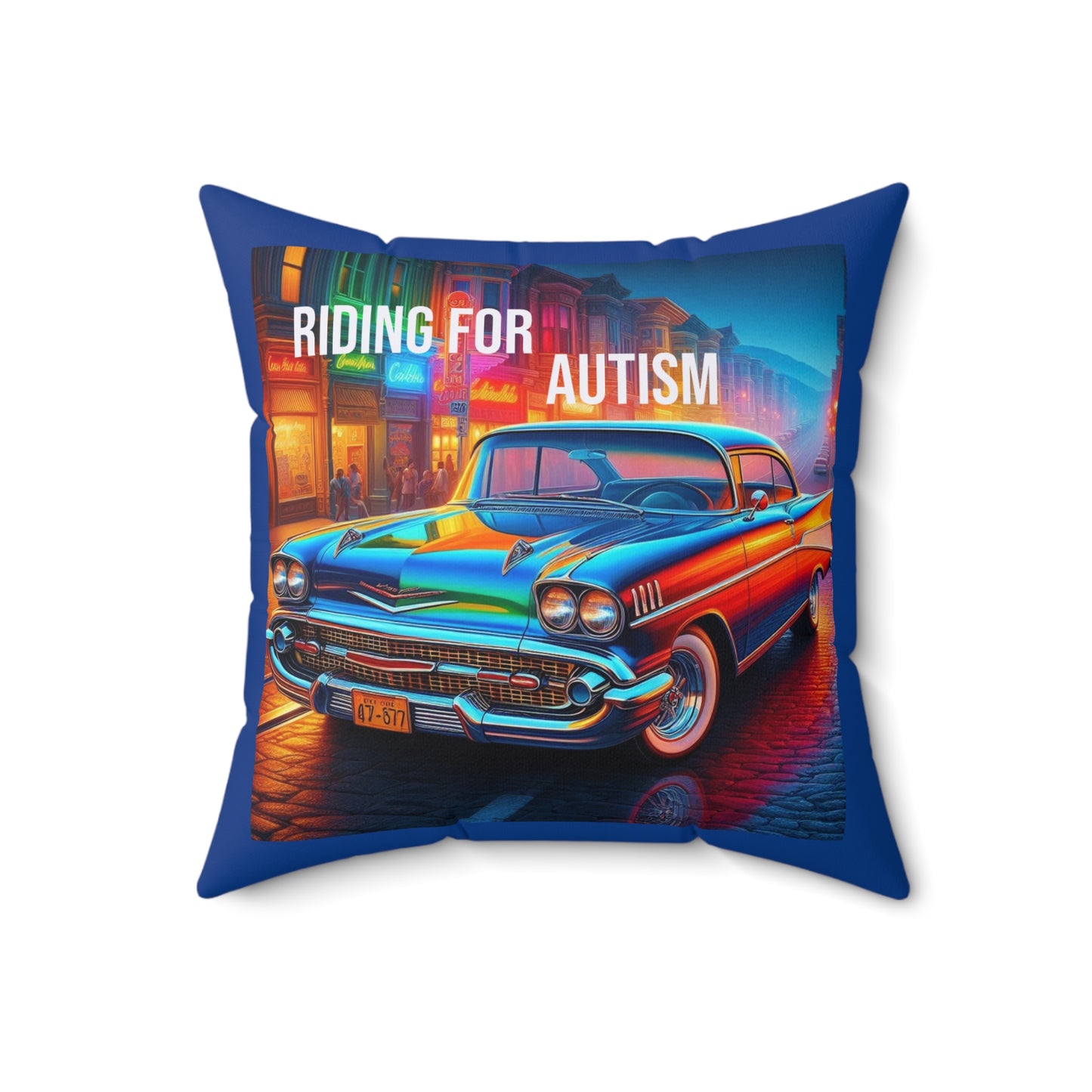 GB's Classic Car Polyester Square Pillow
