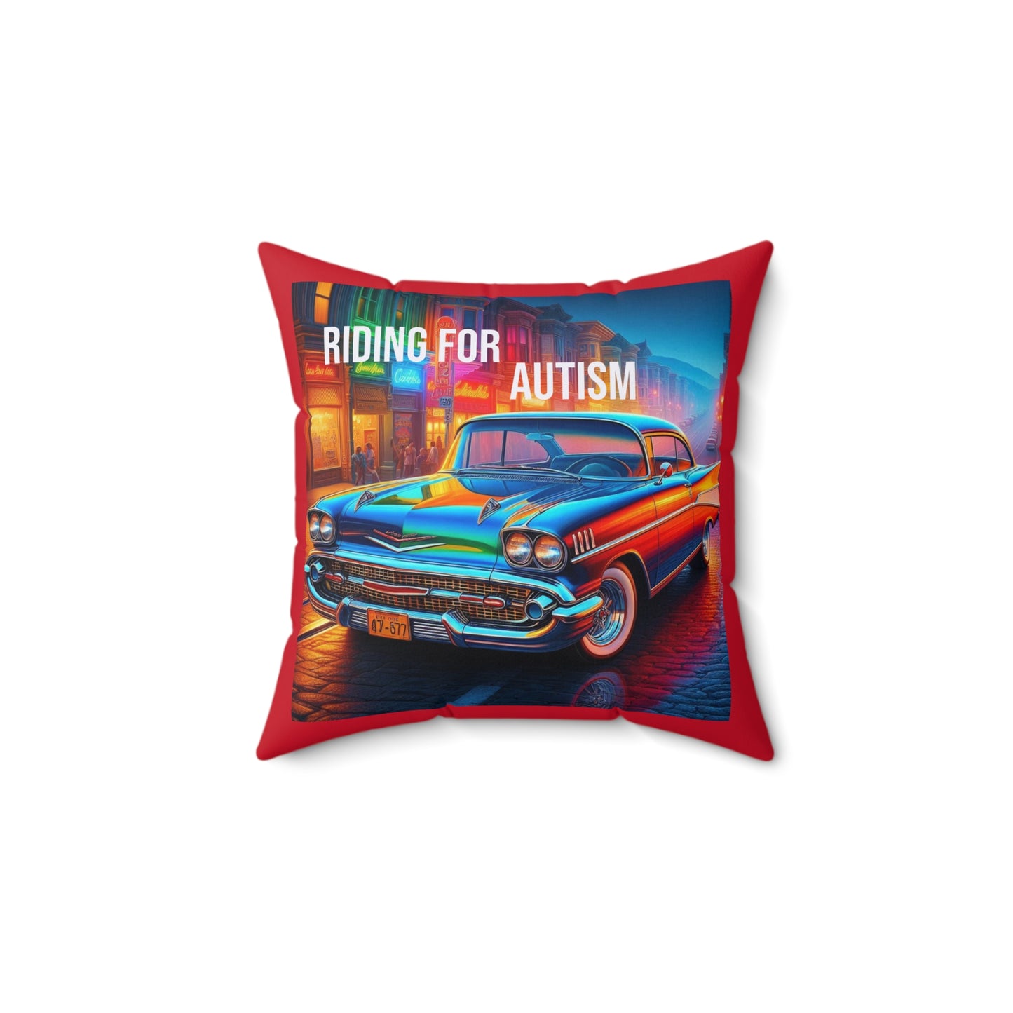 GB's Classic Car Polyester Square Pillow