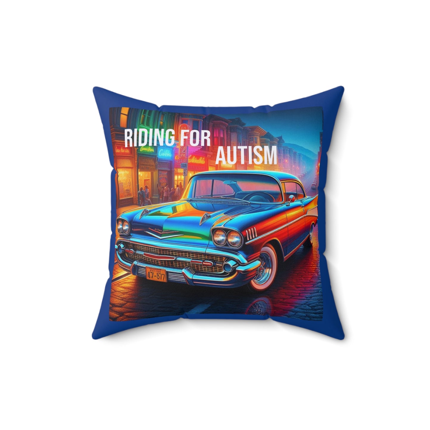 GB's Classic Car Polyester Square Pillow