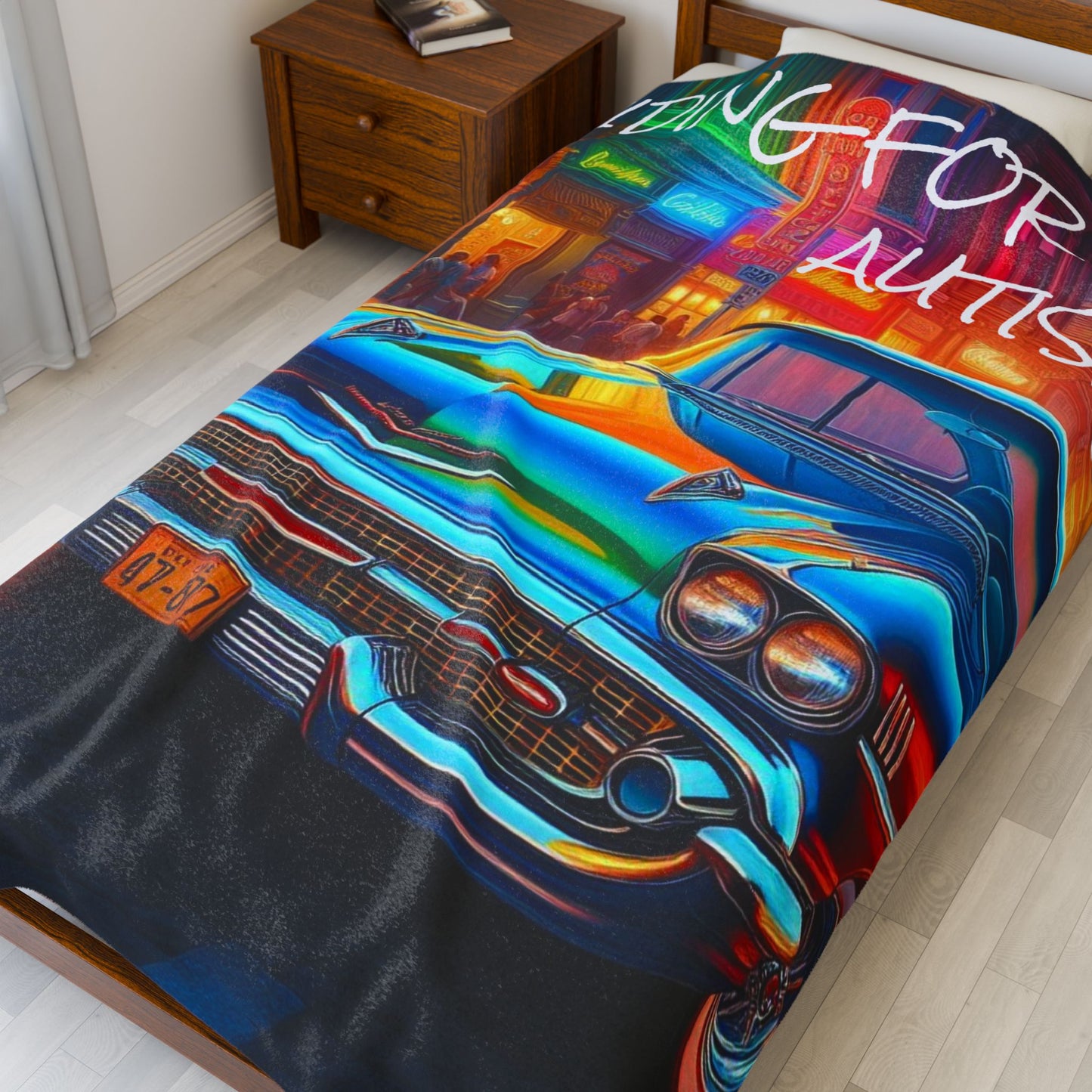 GB Classic Car Velveteen Plush Blanket