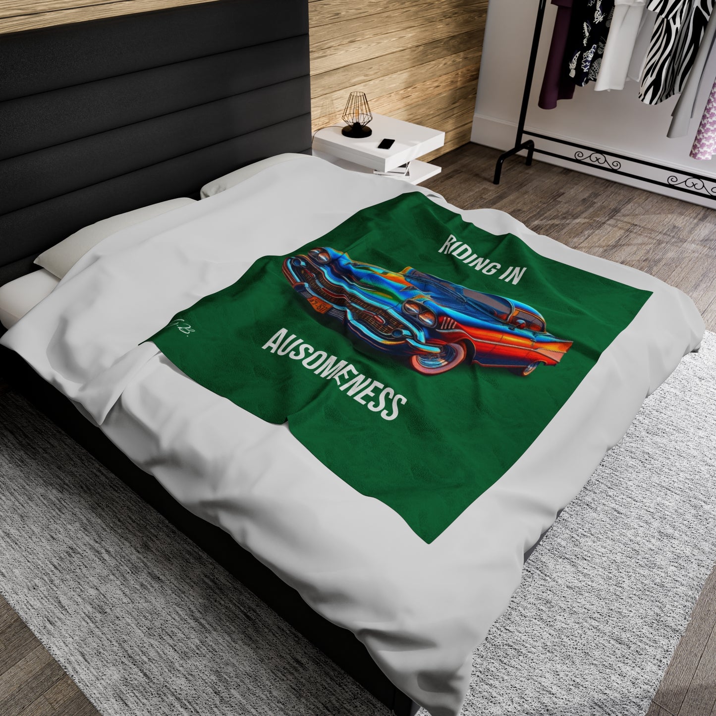 GB's Classic Car Velveteen Plush Blanket