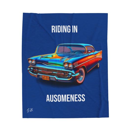 GB's Classic Car Velveteen Plush Blanket