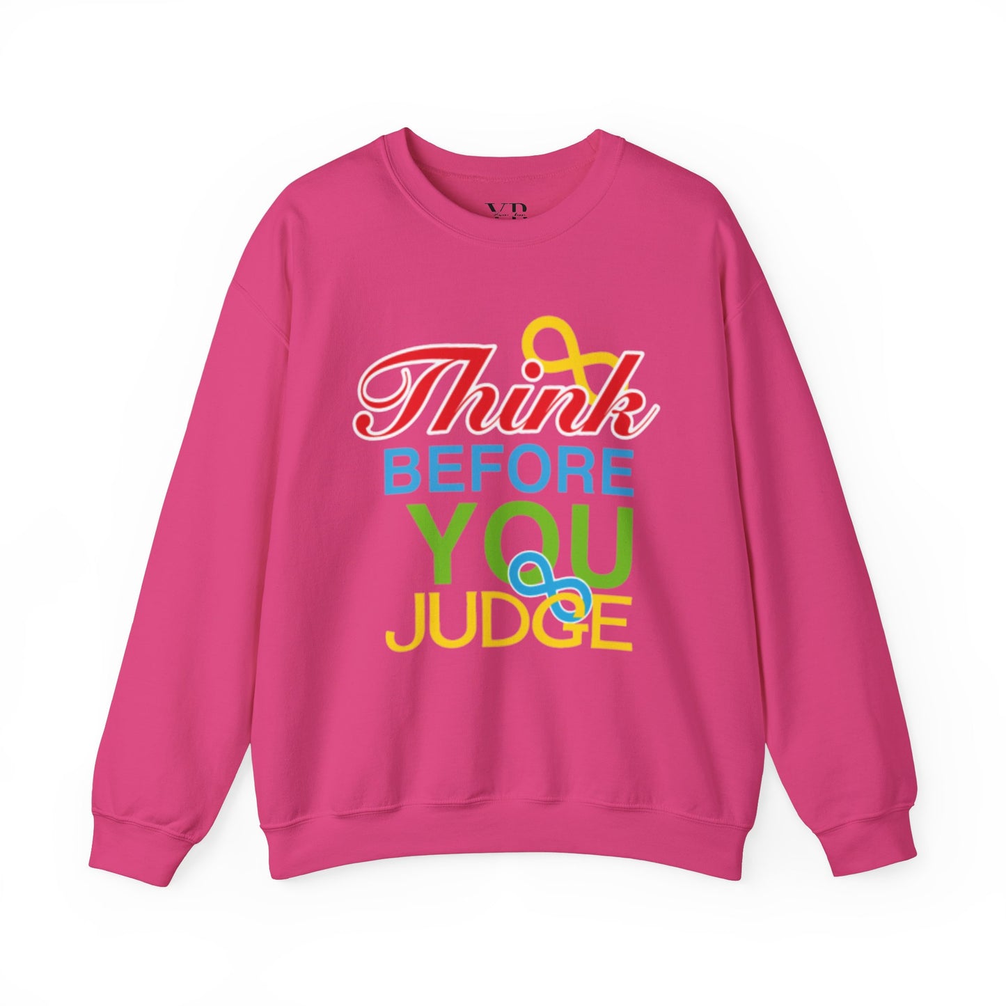 Think Before You Judge Unisex Heavy Blend™ Crewneck Sweatshirt