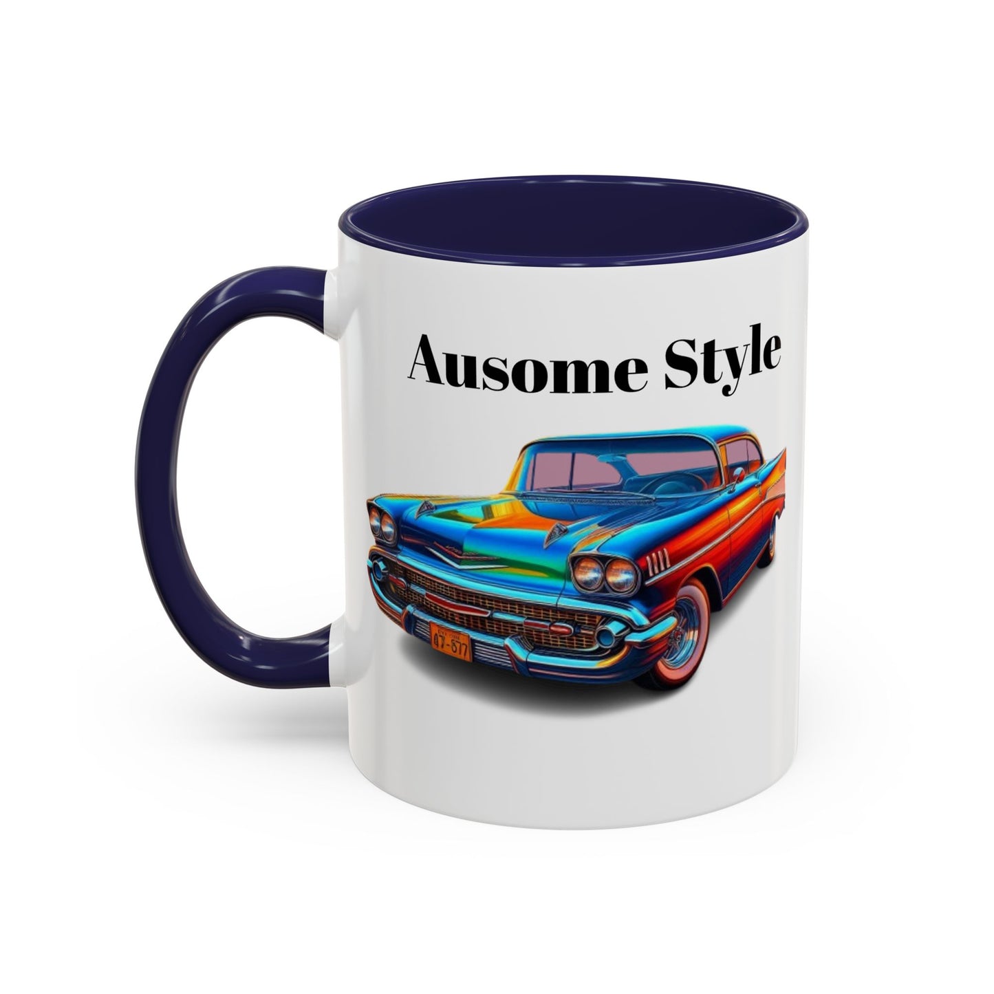 Taza de café con detalles de coche de GB (11, 15 oz)