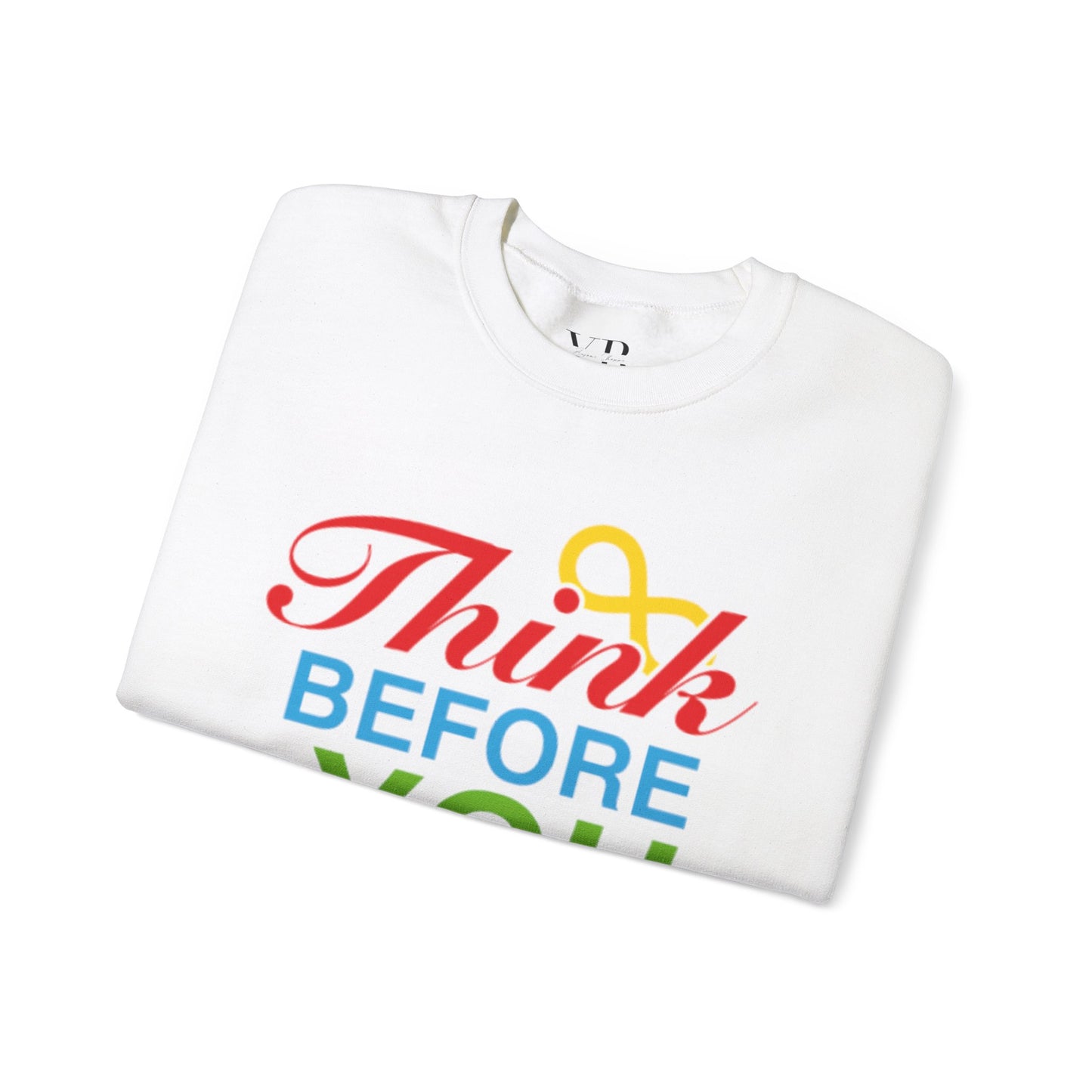 Think Before You Judge Unisex Heavy Blend™ Crewneck Sweatshirt