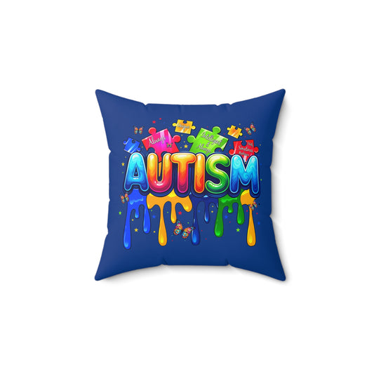 Autism Polyester Square Pillow