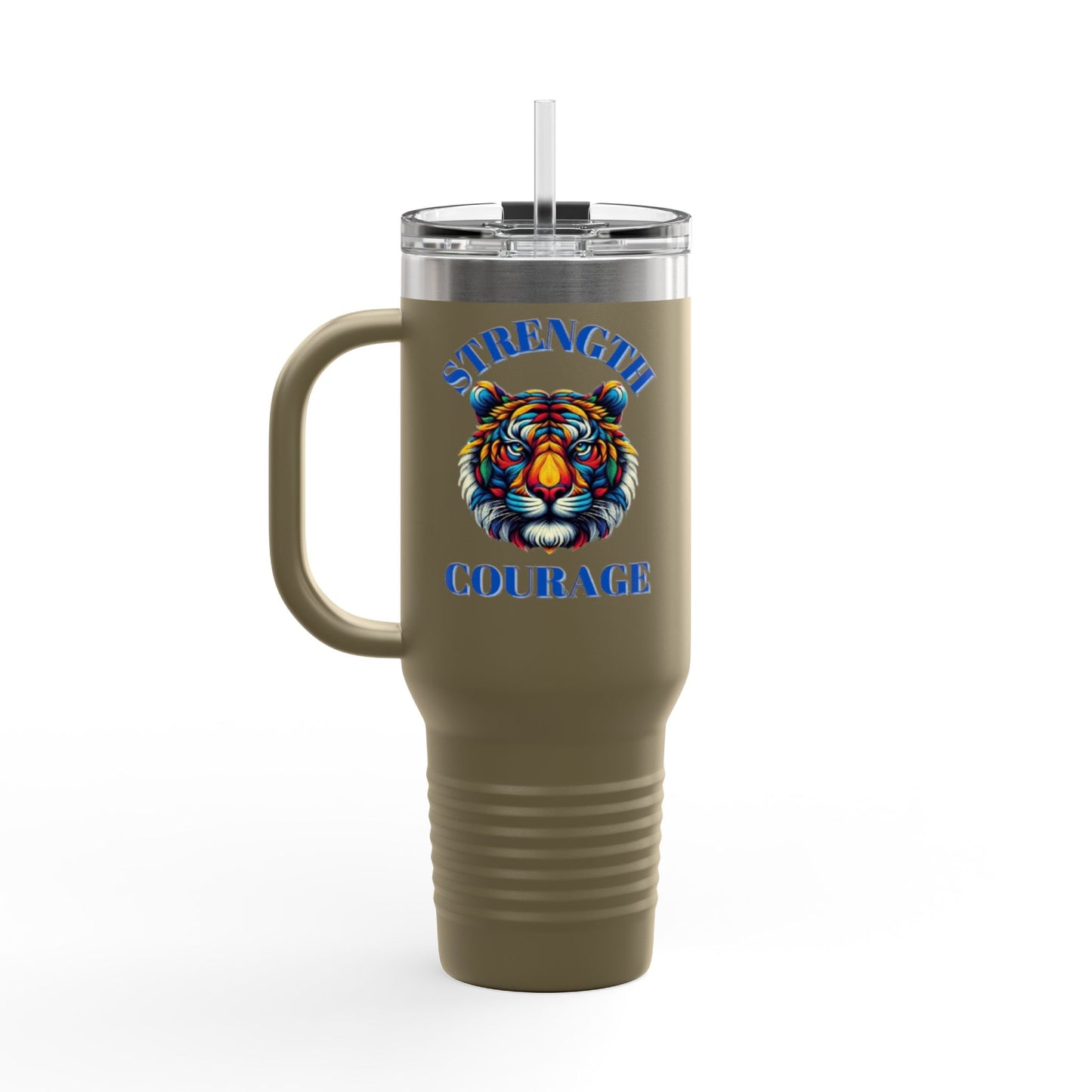 Ahrion's Tiger  Insulated Travel Mug, 40oz