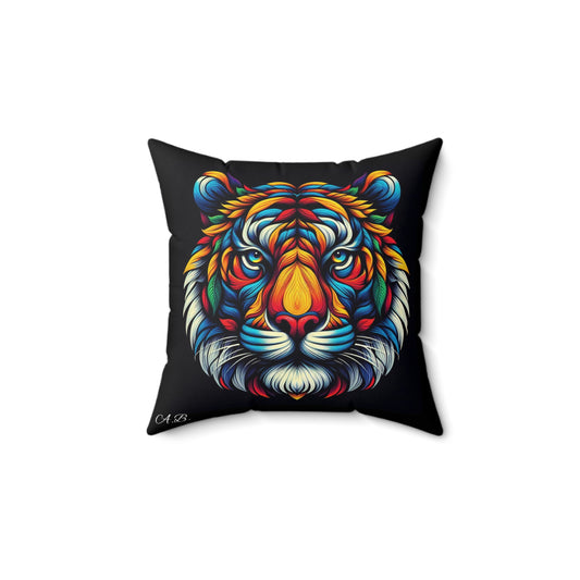 AB's Tiger Polyester Square Pillow