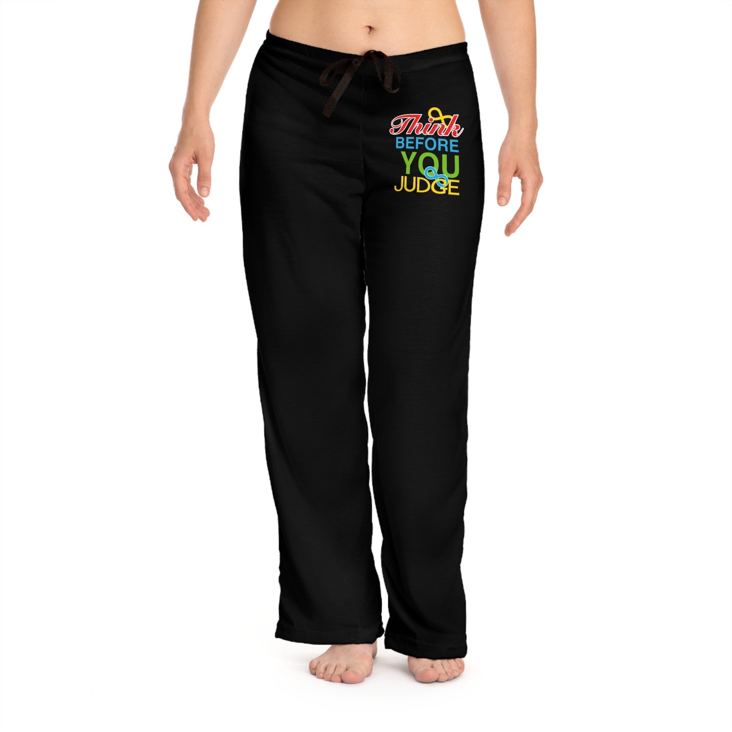 Think Before You Judge Women's Pajama Pants (AOP)