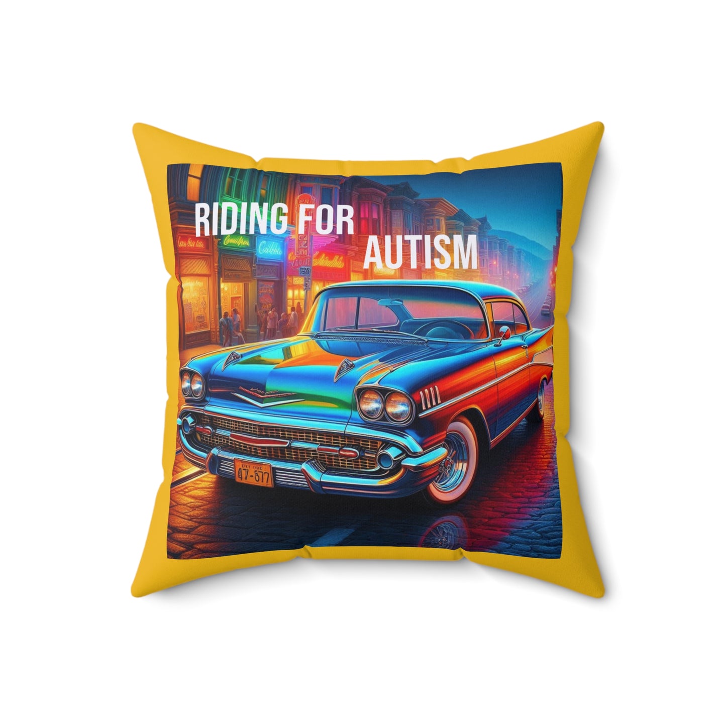 GB's Classic Car Polyester Square Pillow