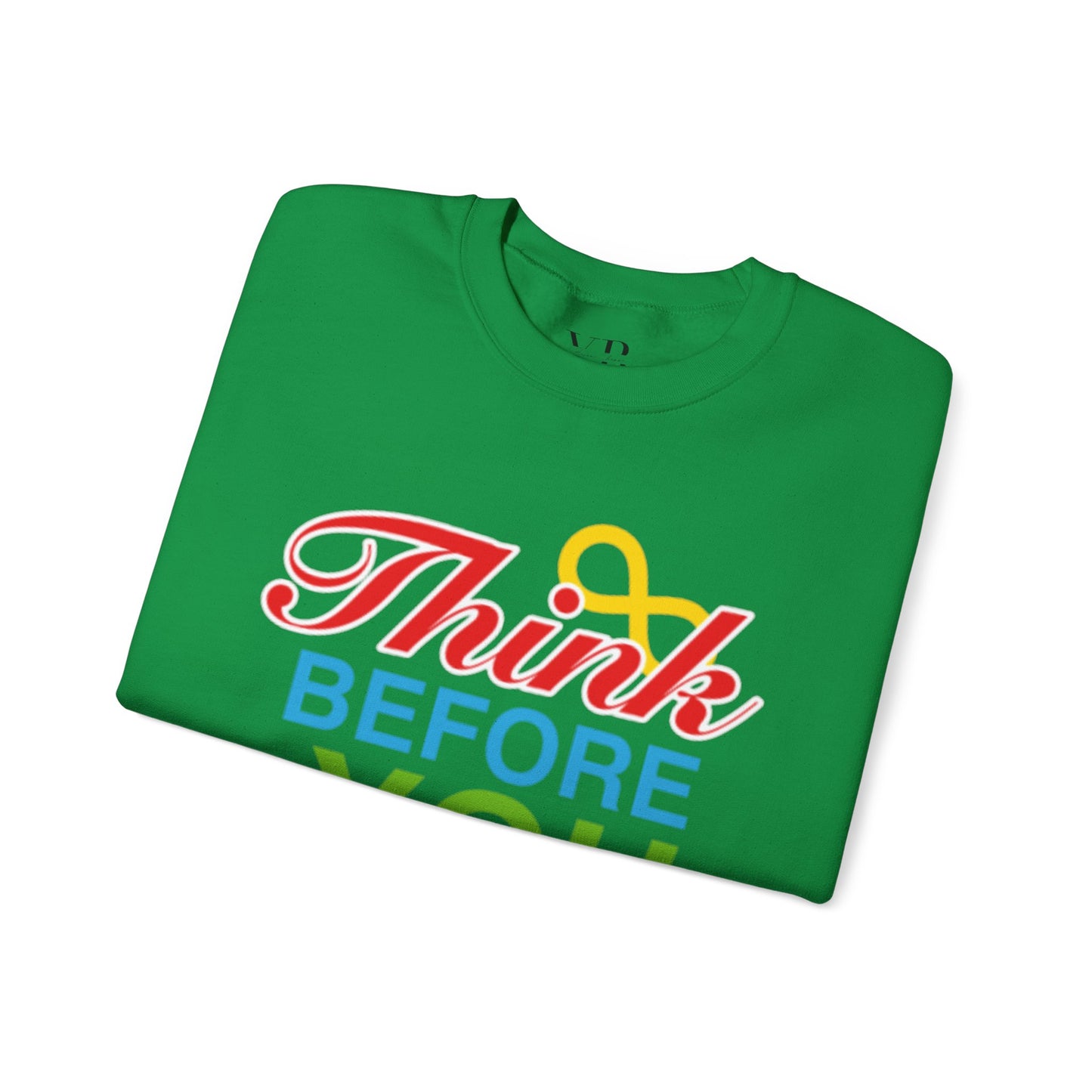 Think Before You Judge Unisex Heavy Blend™ Crewneck Sweatshirt