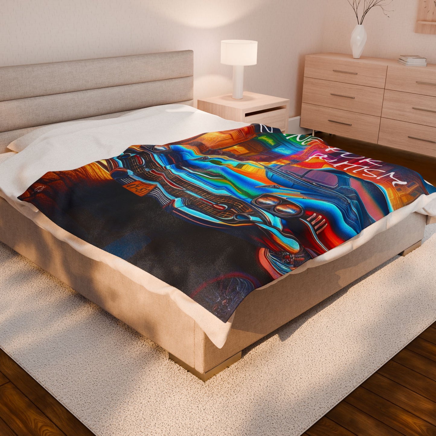 GB Classic Car Velveteen Plush Blanket