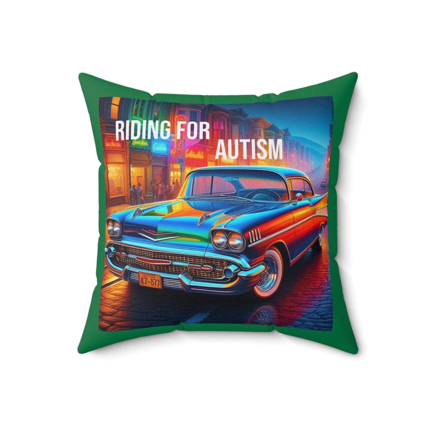 GB's Classic Car Polyester Square Pillow