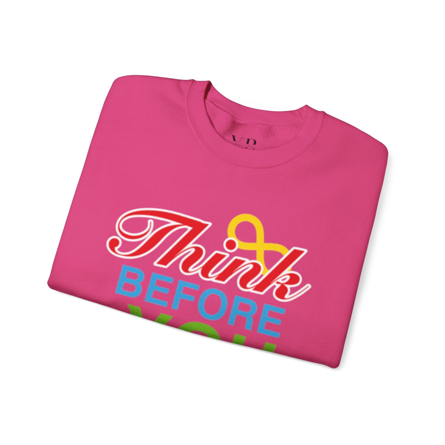 Think Before You Judge Unisex Heavy Blend™ Crewneck Sweatshirt