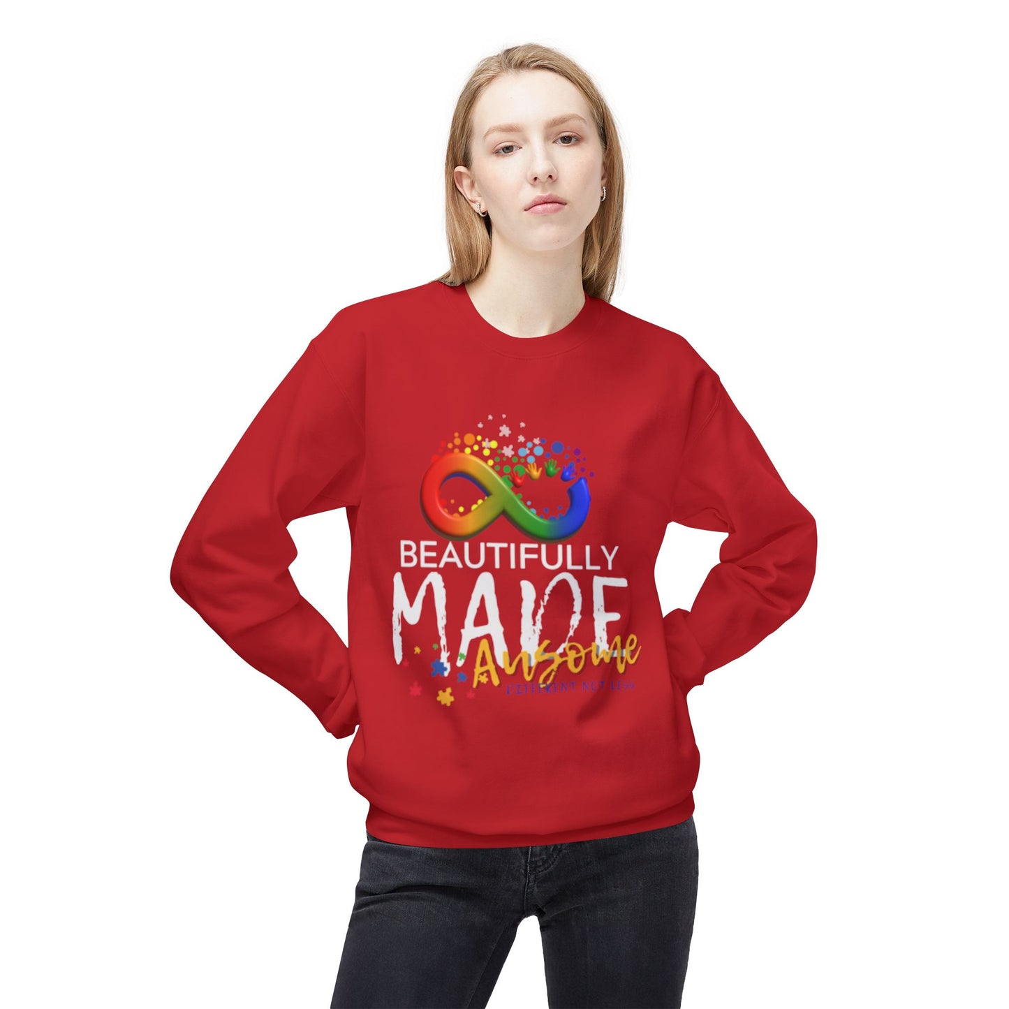 Beautifully Made Ausome Unisex  Softstyle Fleece Crewneck Sweatshirt