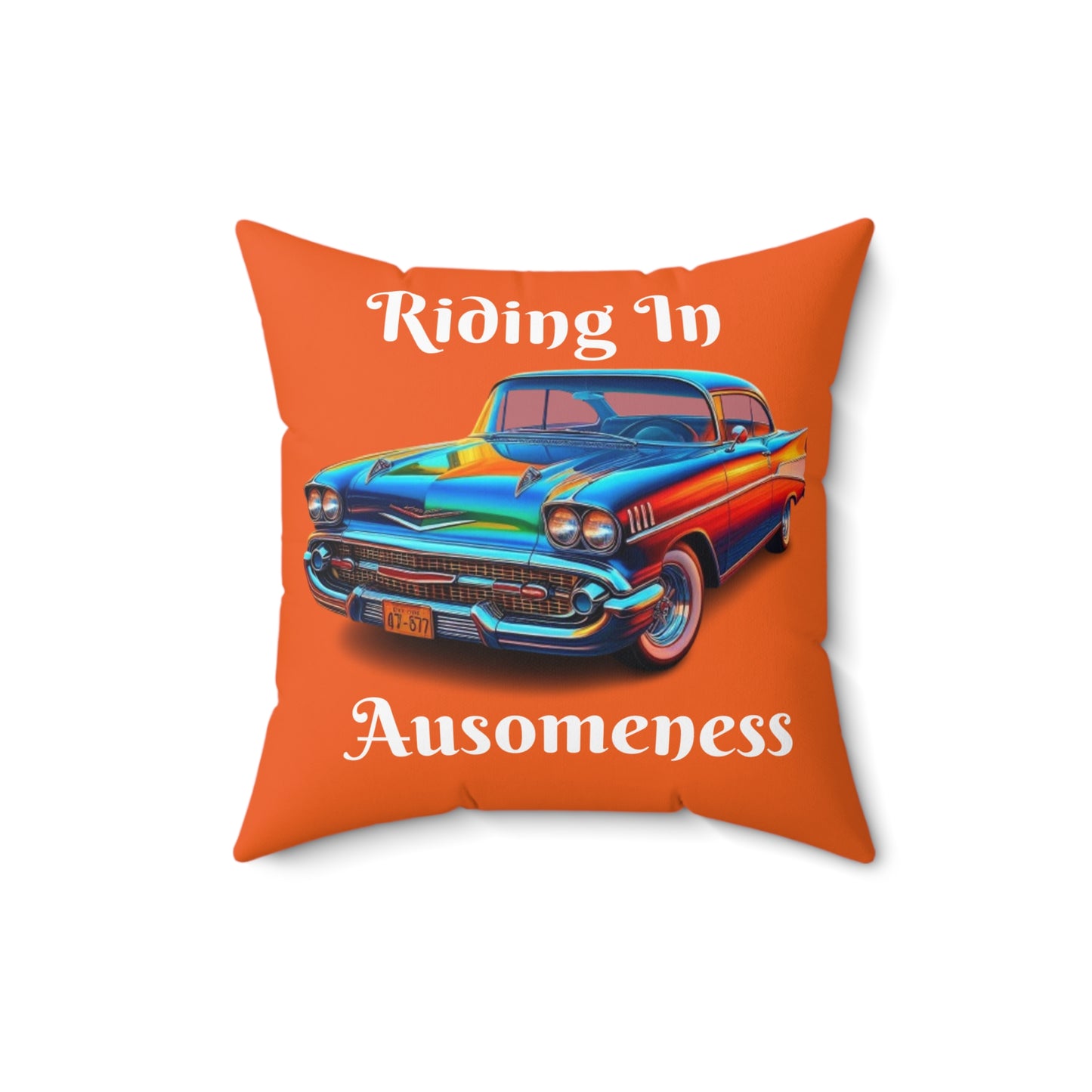 GB's Classic Car Spun Polyester Square Pillow