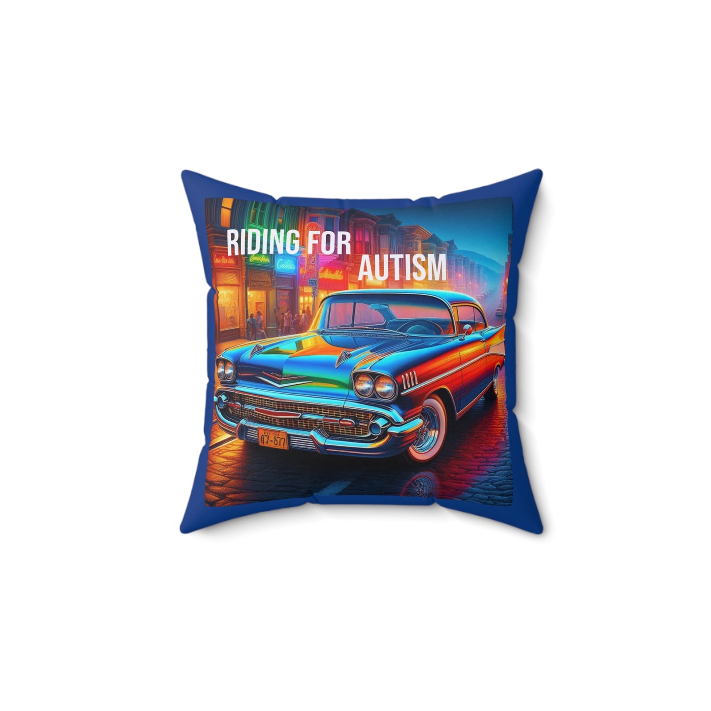 GB's Classic Car Polyester Square Pillow
