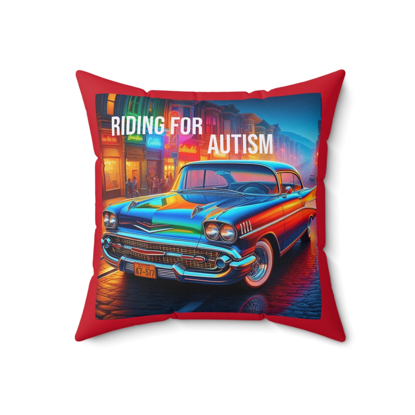 GB's Classic Car Polyester Square Pillow