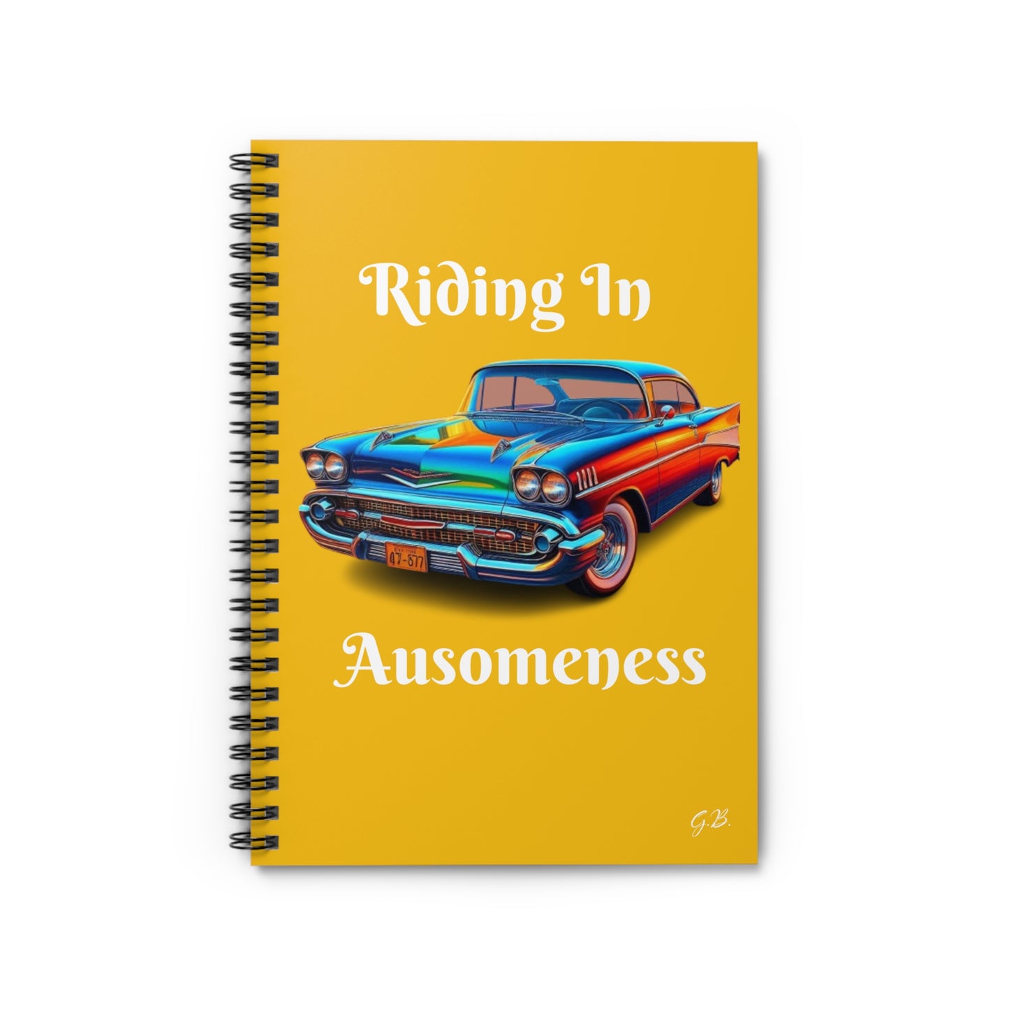 GB' s Classic Car Spiral Notebook - Ruled Line