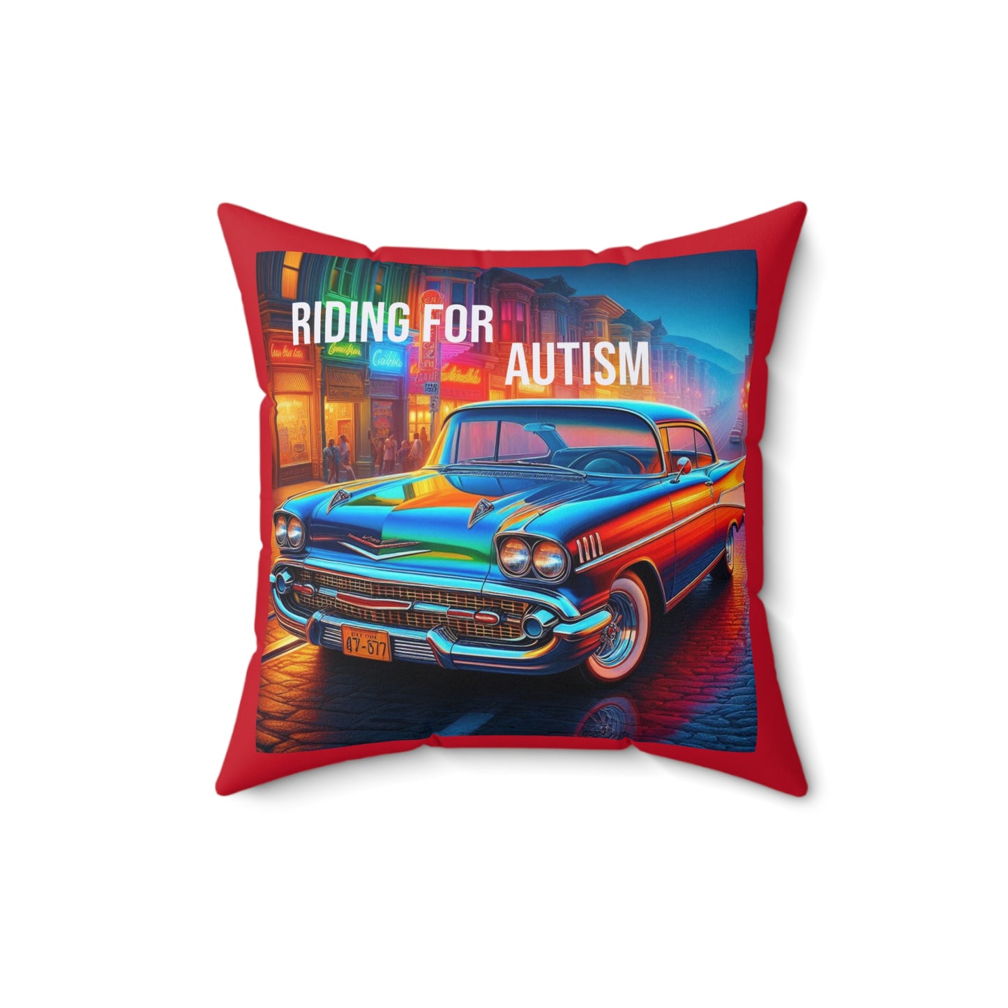 GB's Classic Car Polyester Square Pillow