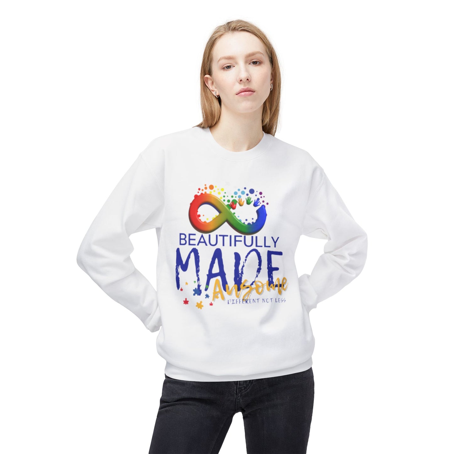 Beautifully Made Ausome Unisex  Softstyle Fleece Crewneck Sweatshirt