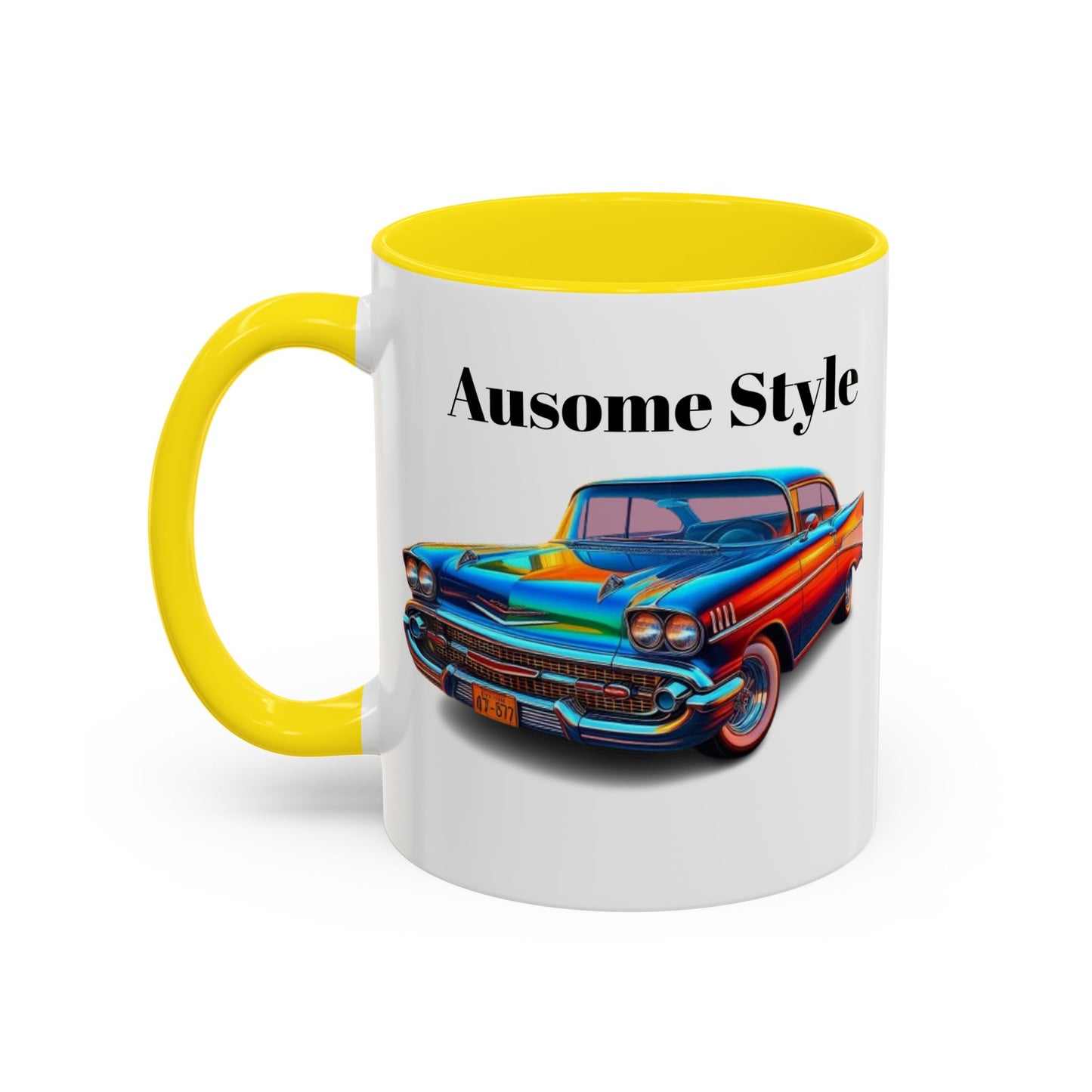 Taza de café con detalles de coche de GB (11, 15 oz)