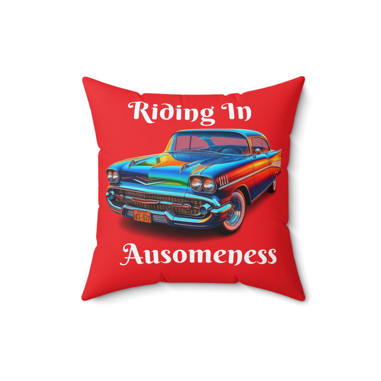 GB's Classic Car Spun Polyester Square Pillow