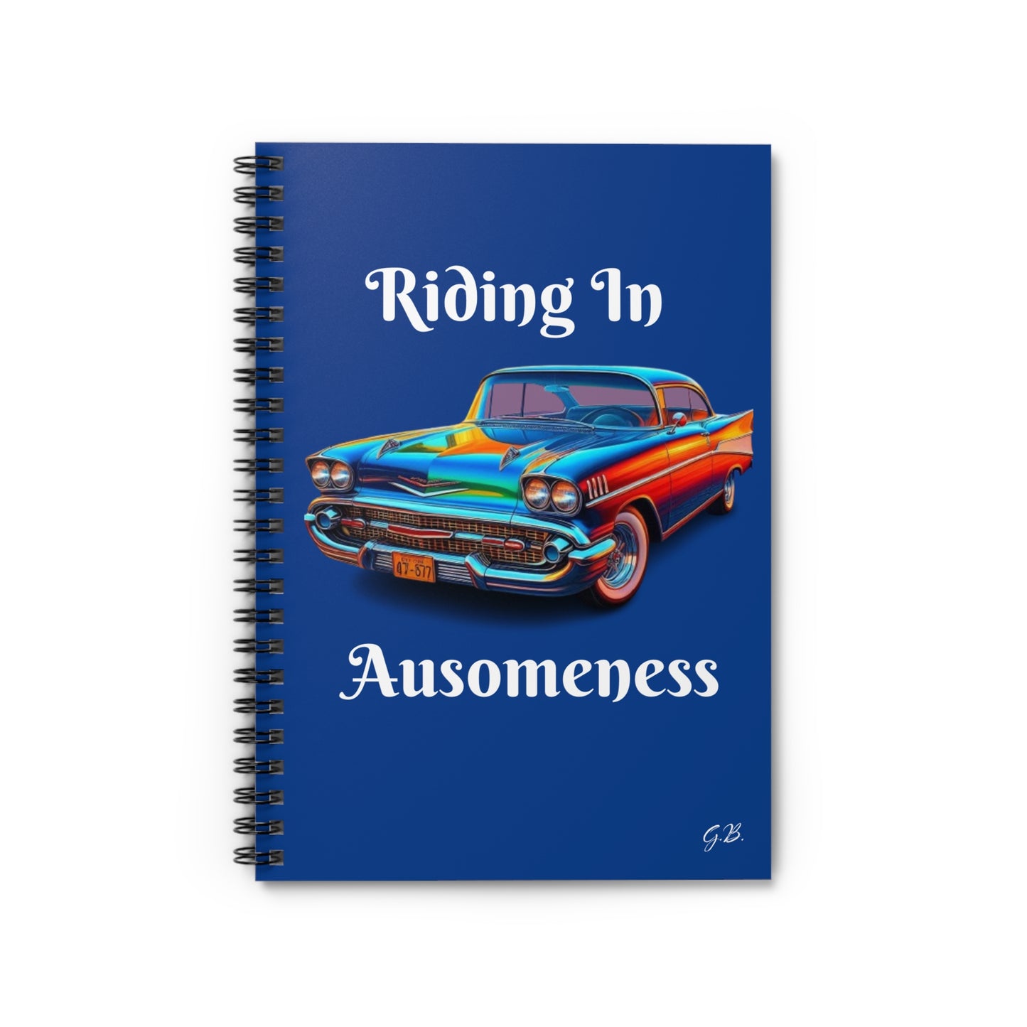 GB' s Classic Car Spiral Notebook - Ruled Line