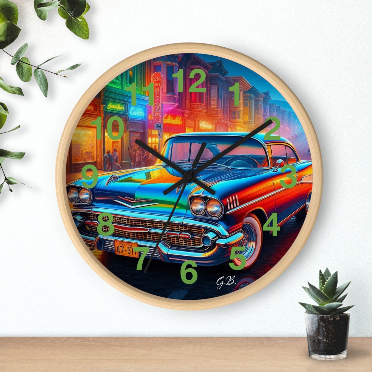 GB Classic Car Wall Clock