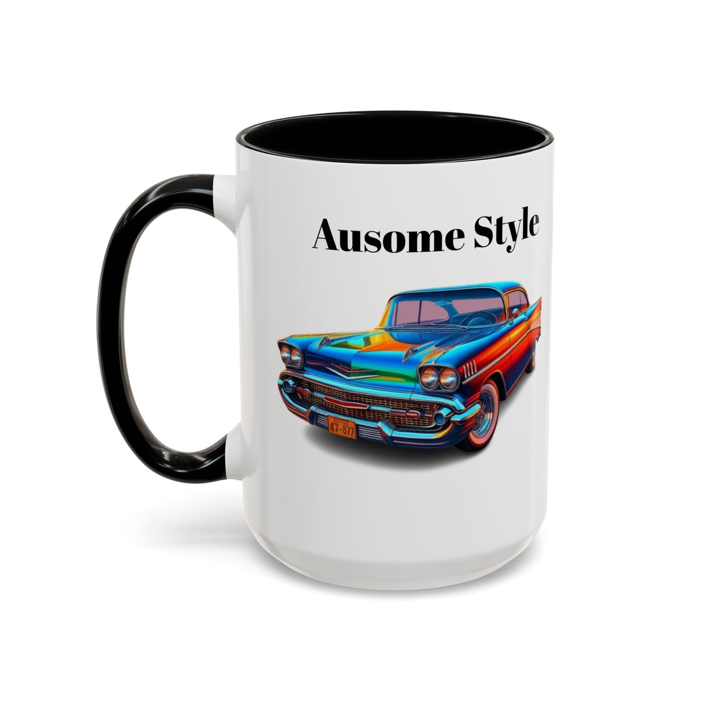 Taza de café con detalles de coche de GB (11, 15 oz)