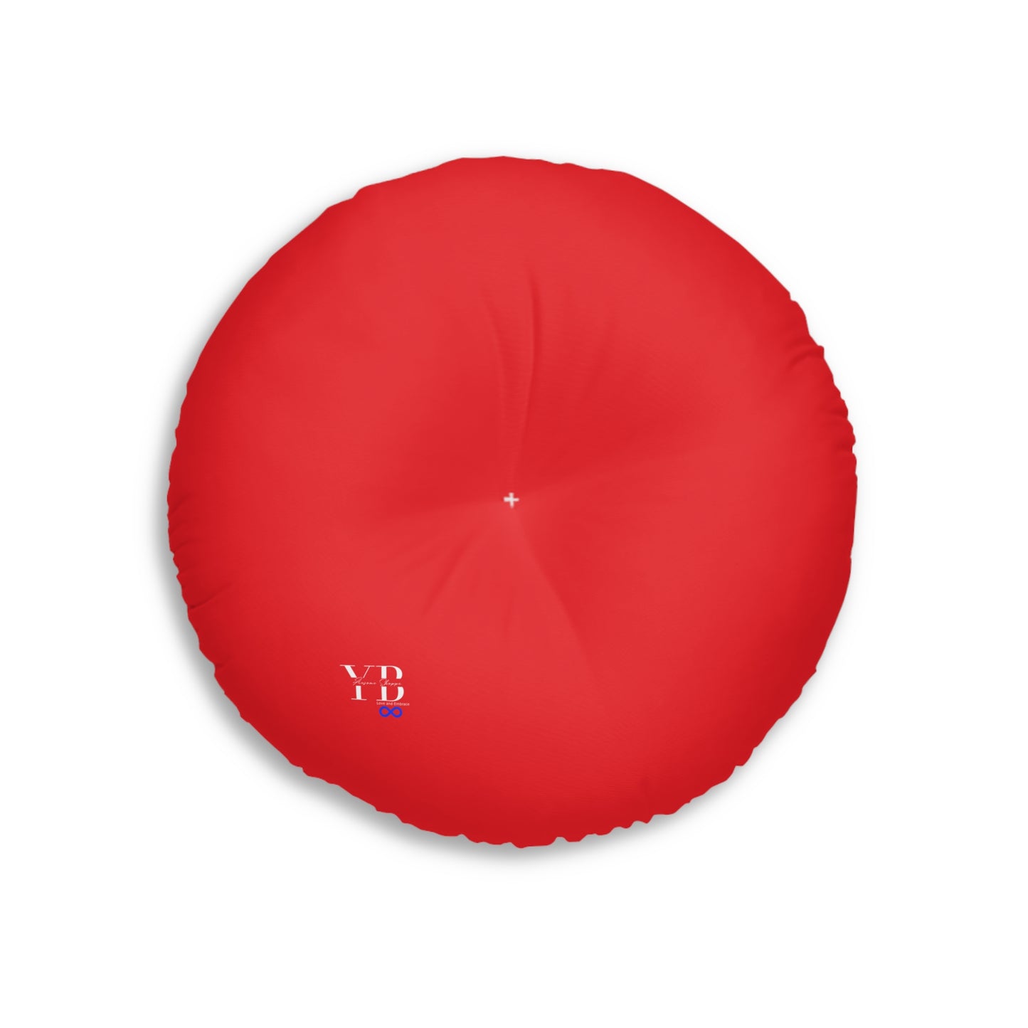 Beautifully Made Ausome Red Tufted Floor Pillow, Round