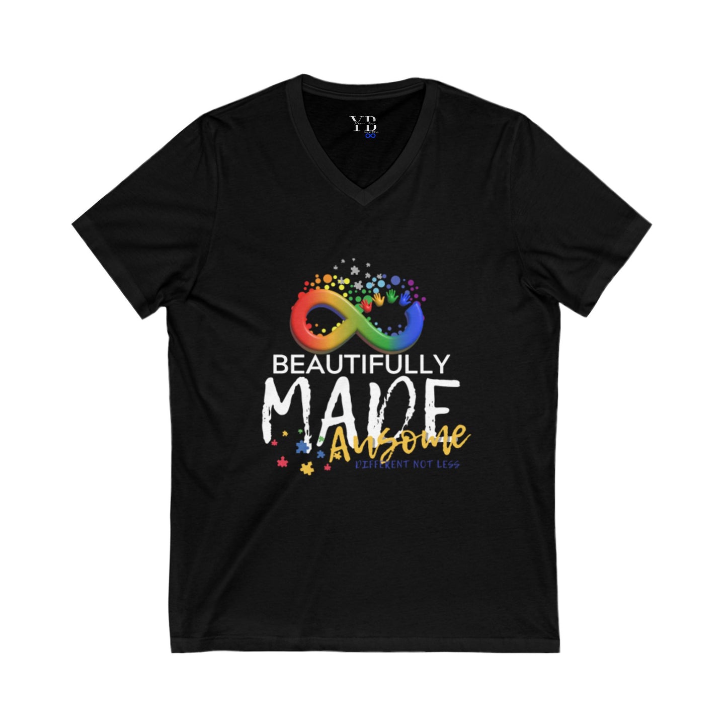 Beautifully Made Ausome Unisex Jersey Short Sleeve V-Neck Tee