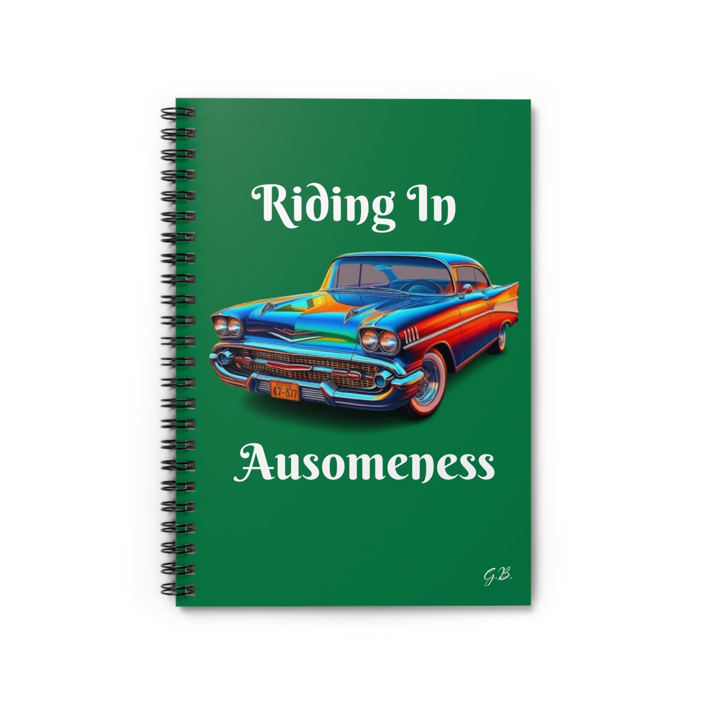 GB' s Classic Car Spiral Notebook - Ruled Line