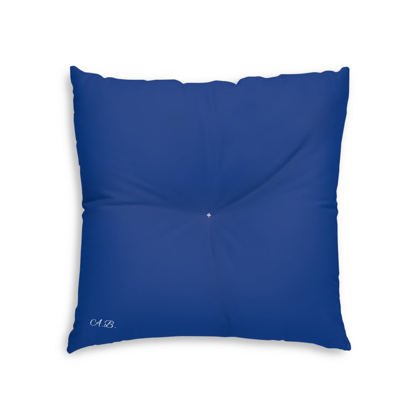 Beautifully Made Ausome Blue Tufted Floor Pillow, Square