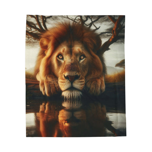 Ahrion's Lion Velveteen Plush Blanket