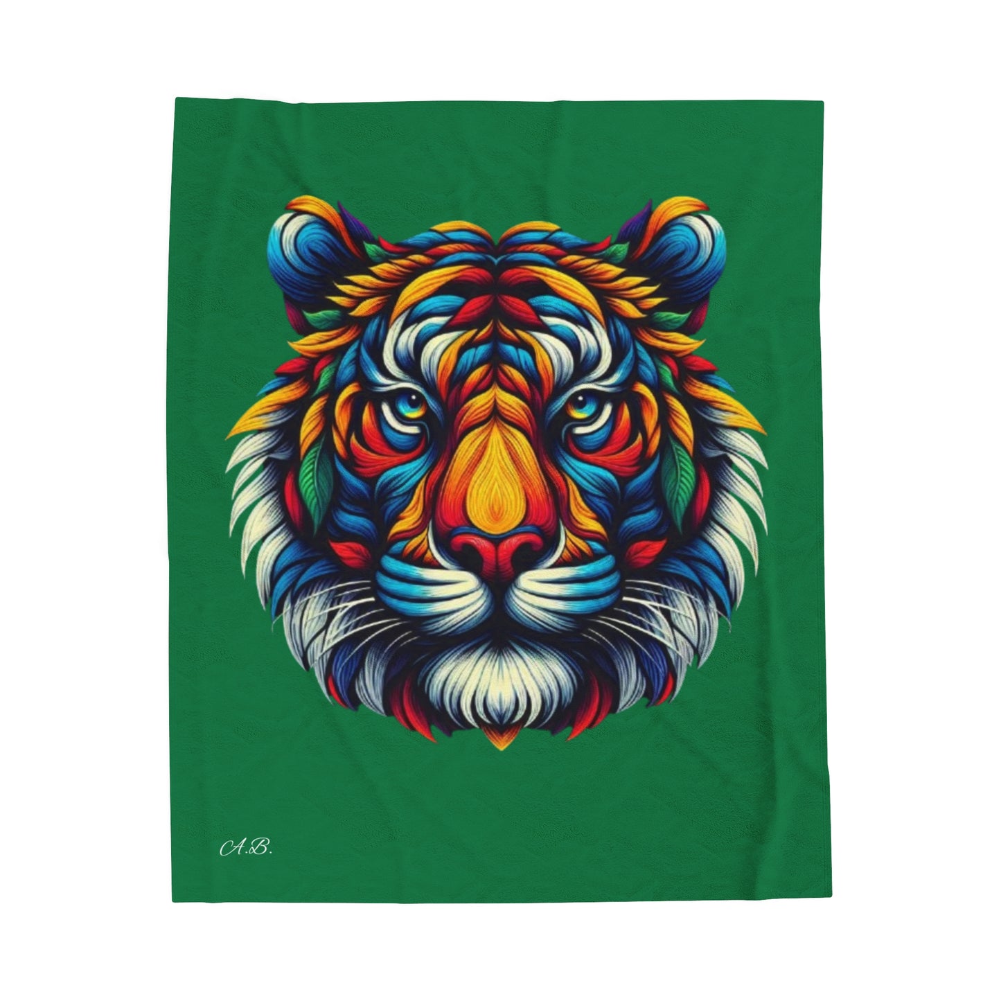 Couverture en peluche en velours de coton tigre d'Ahrion