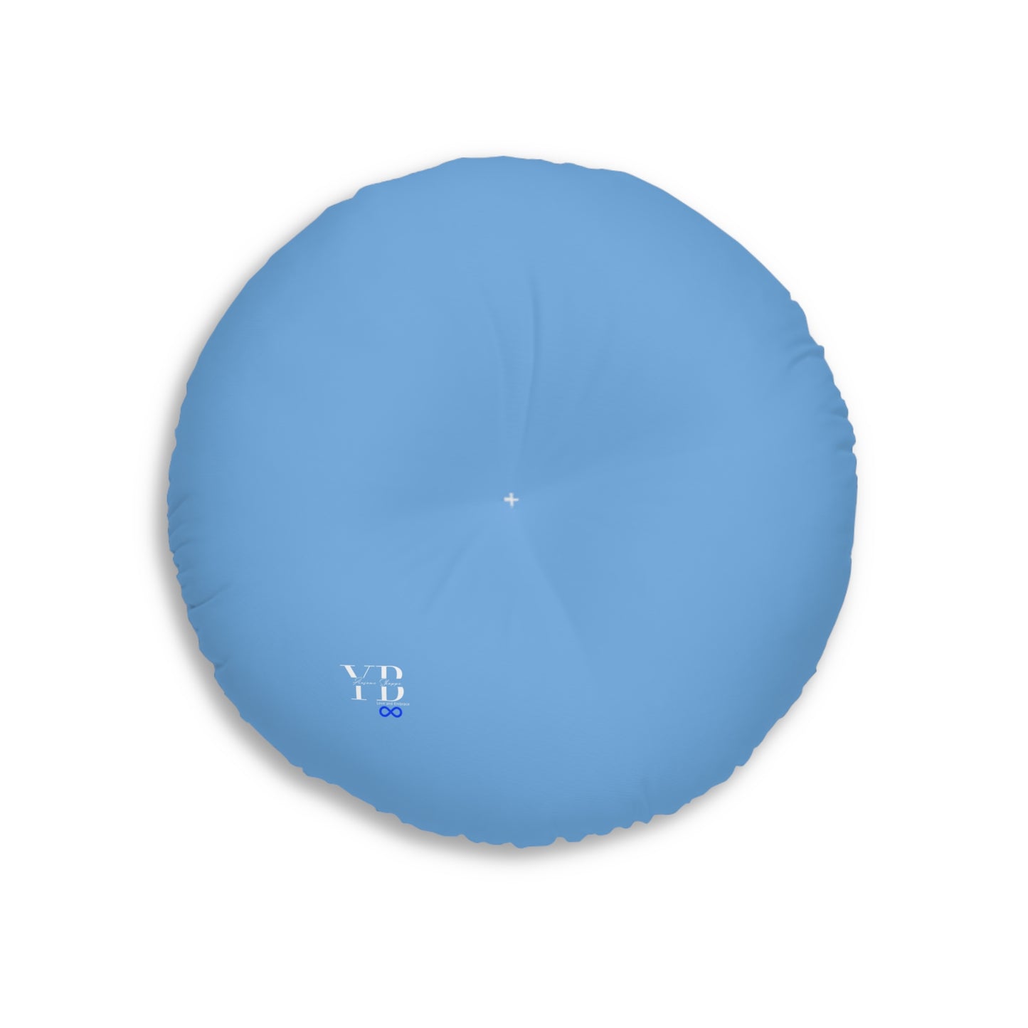 Beautifully Made Ausome Light Blue Tufted Floor Pillow, Round