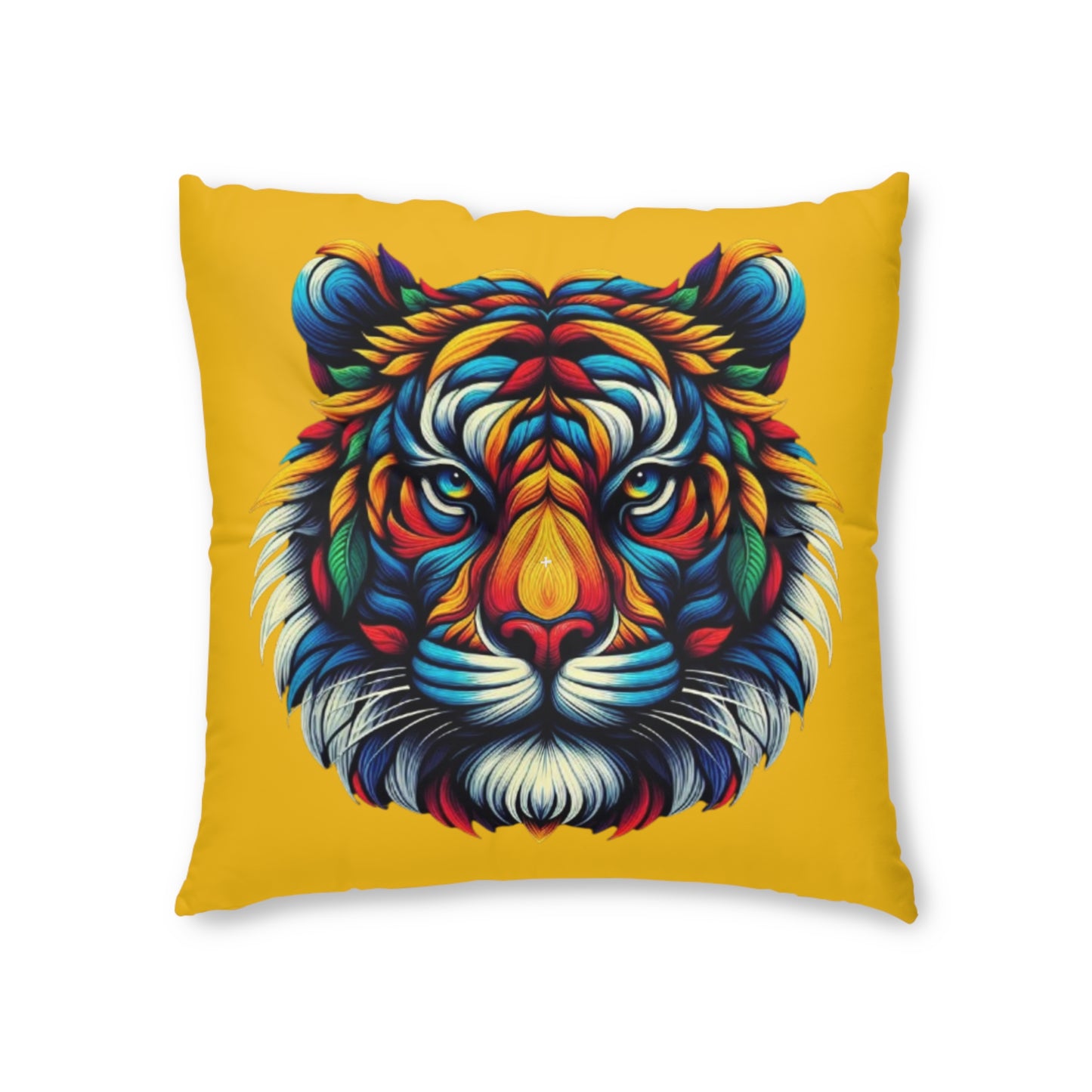 Coussin de sol touffeté en forme de tigre d'Ahrion, carré