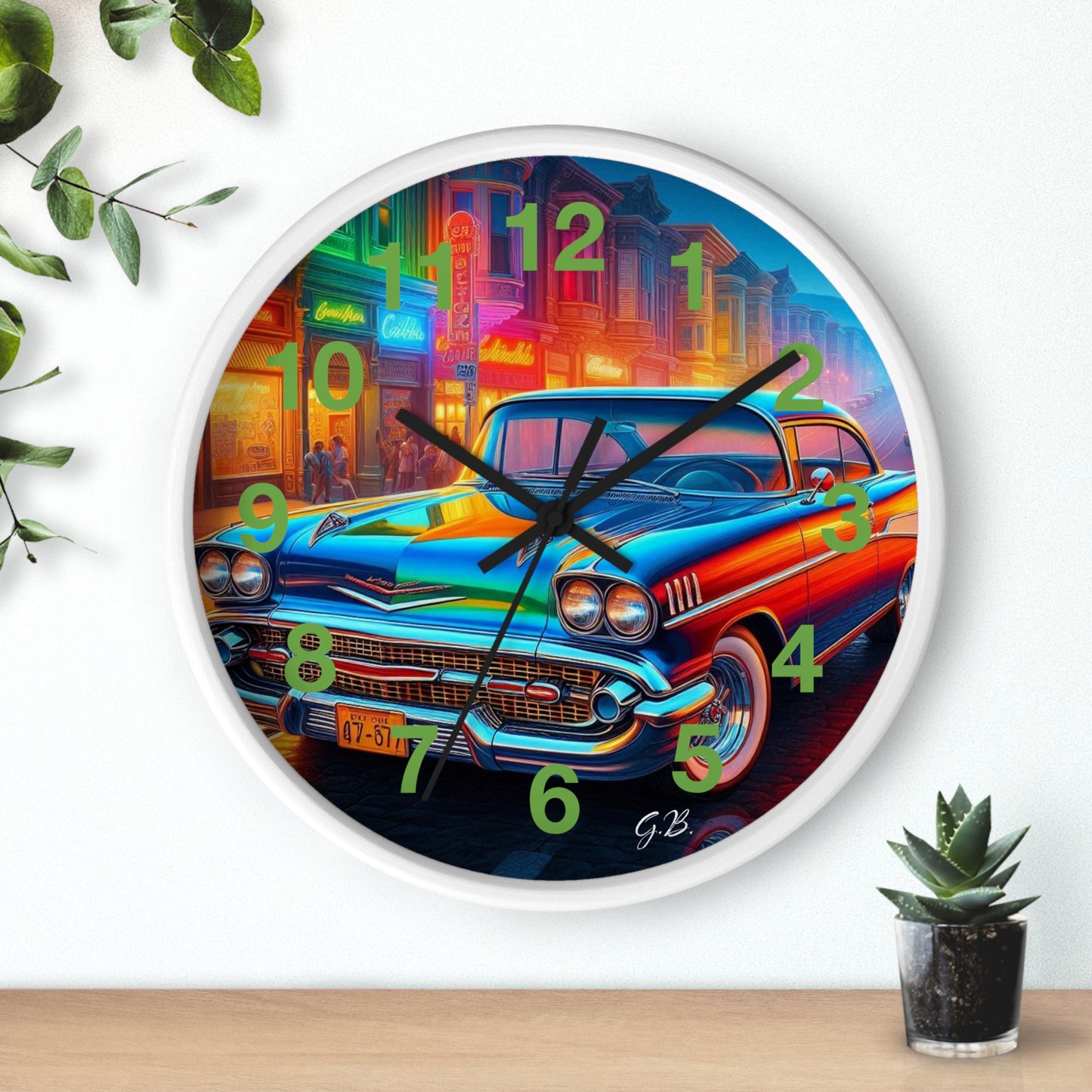 GB Classic Car Wall Clock