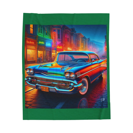 GB Classic Car Velveteen Plush Blanket