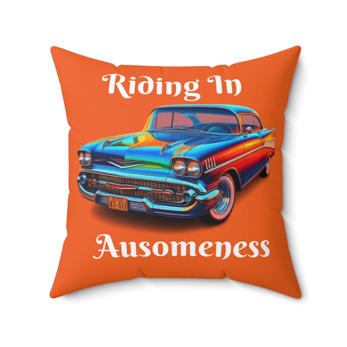 GB's Classic Car Spun Polyester Square Pillow