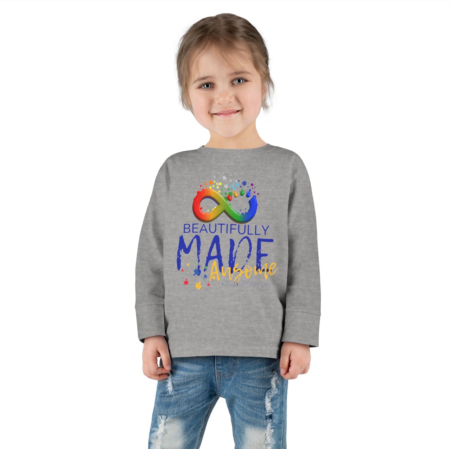 Beautifully Made Ausome Toddler Long Sleeve Tee