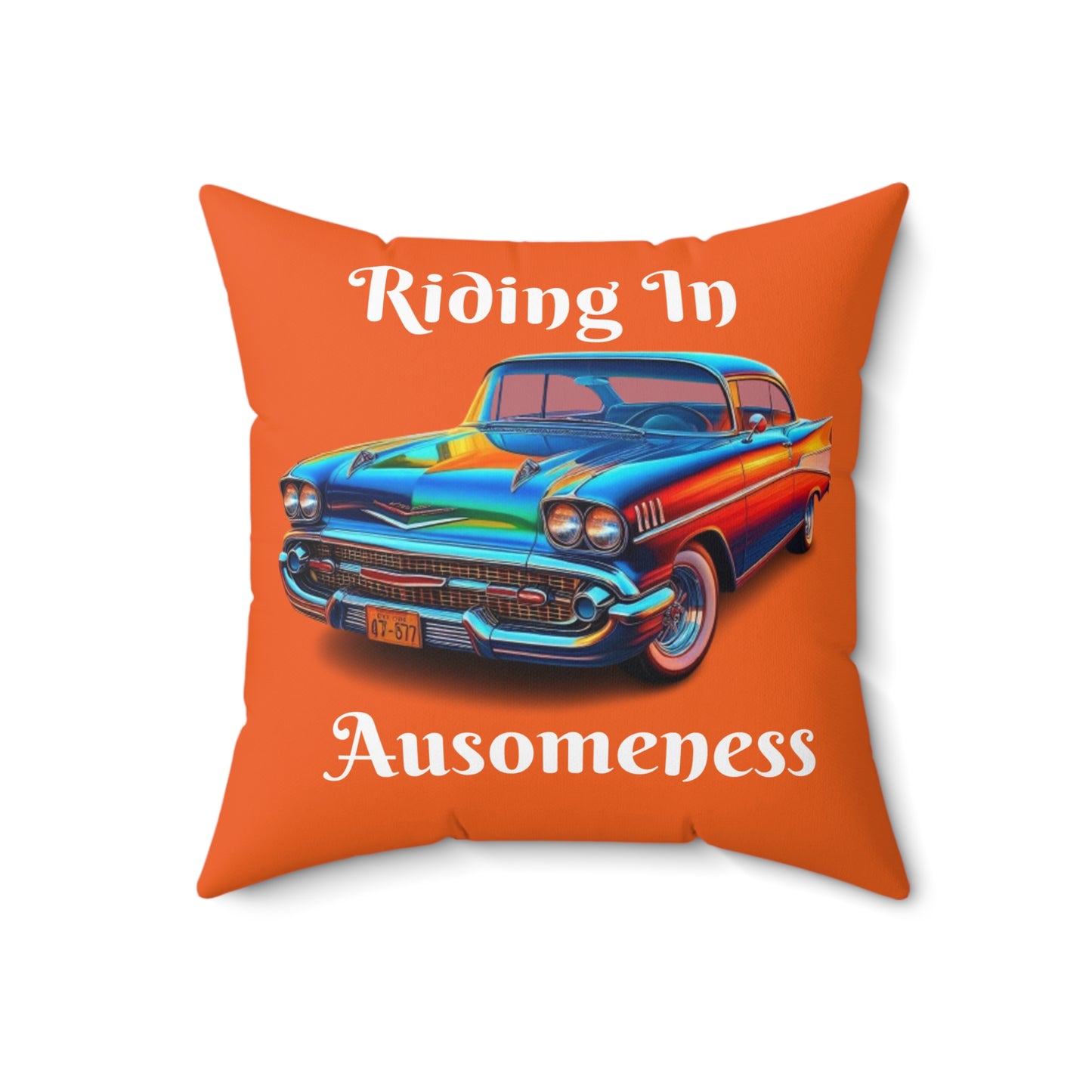 GB's Classic Car Spun Polyester Square Pillow