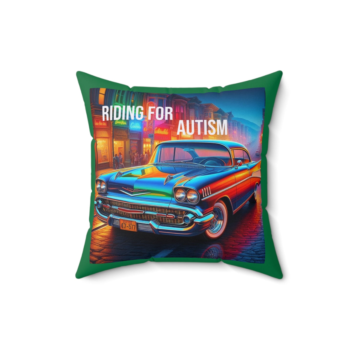 GB's Classic Car Polyester Square Pillow