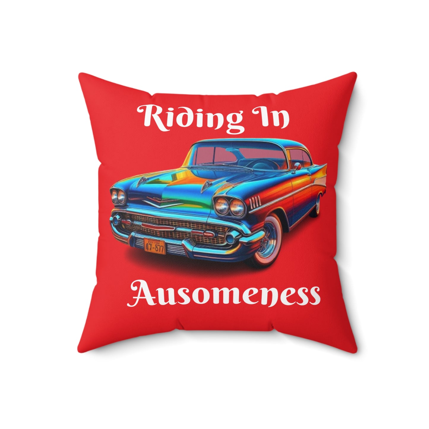 GB's Classic Car Spun Polyester Square Pillow