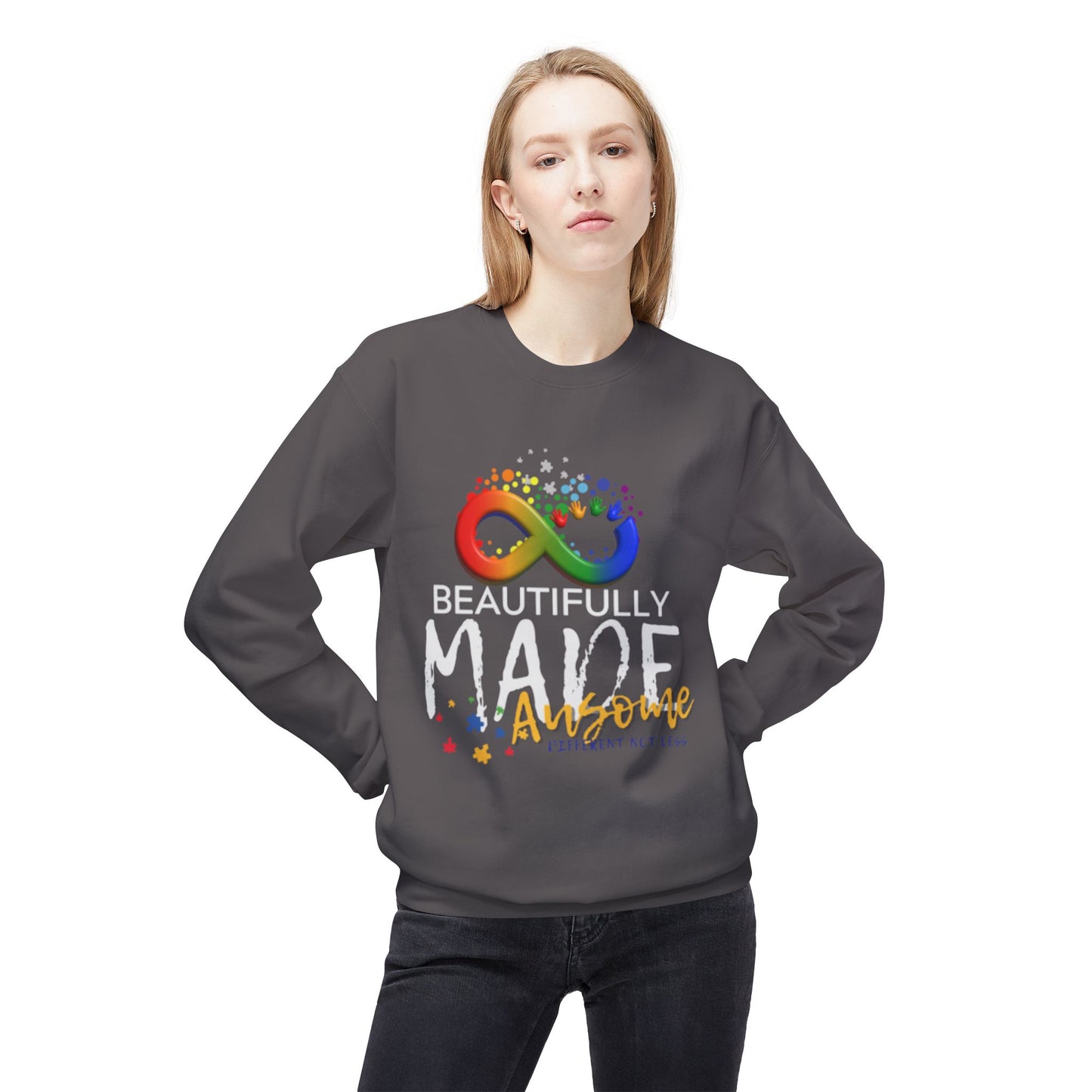 Beautifully Made Ausome Unisex  Softstyle Fleece Crewneck Sweatshirt