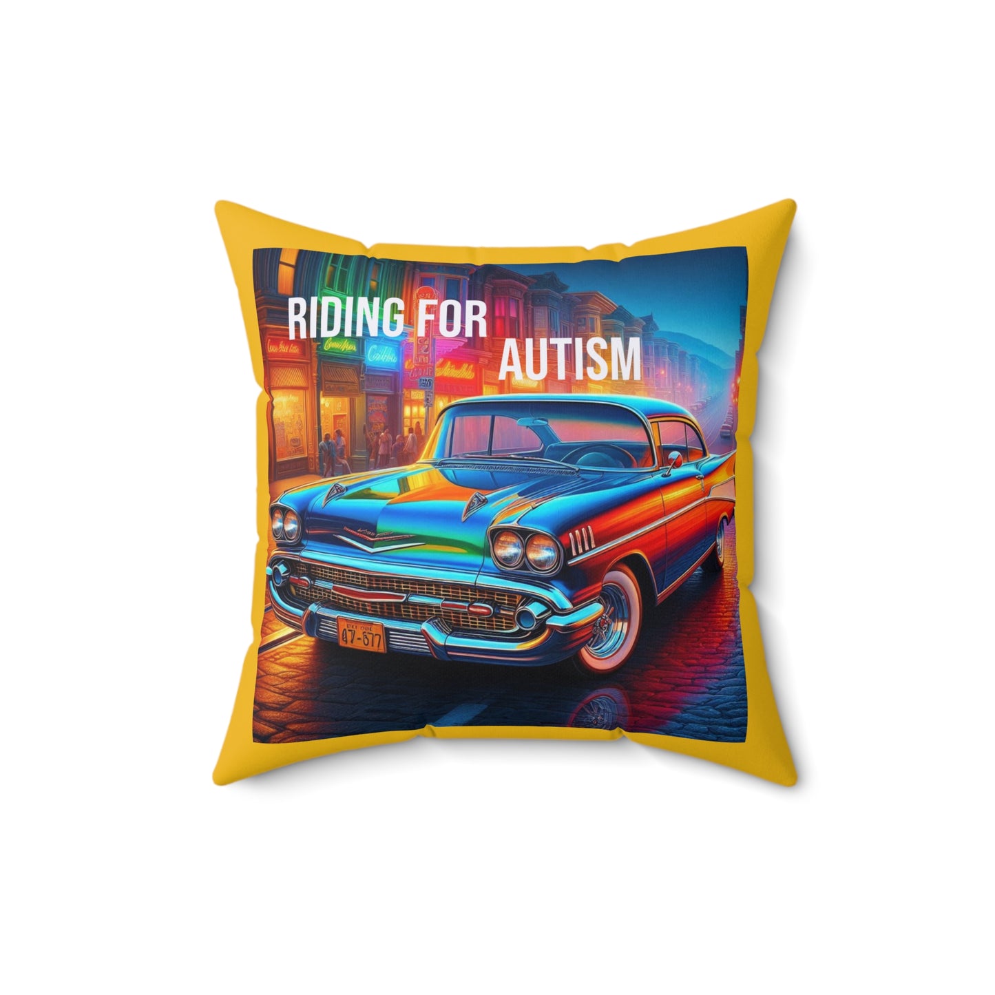 GB's Classic Car Polyester Square Pillow