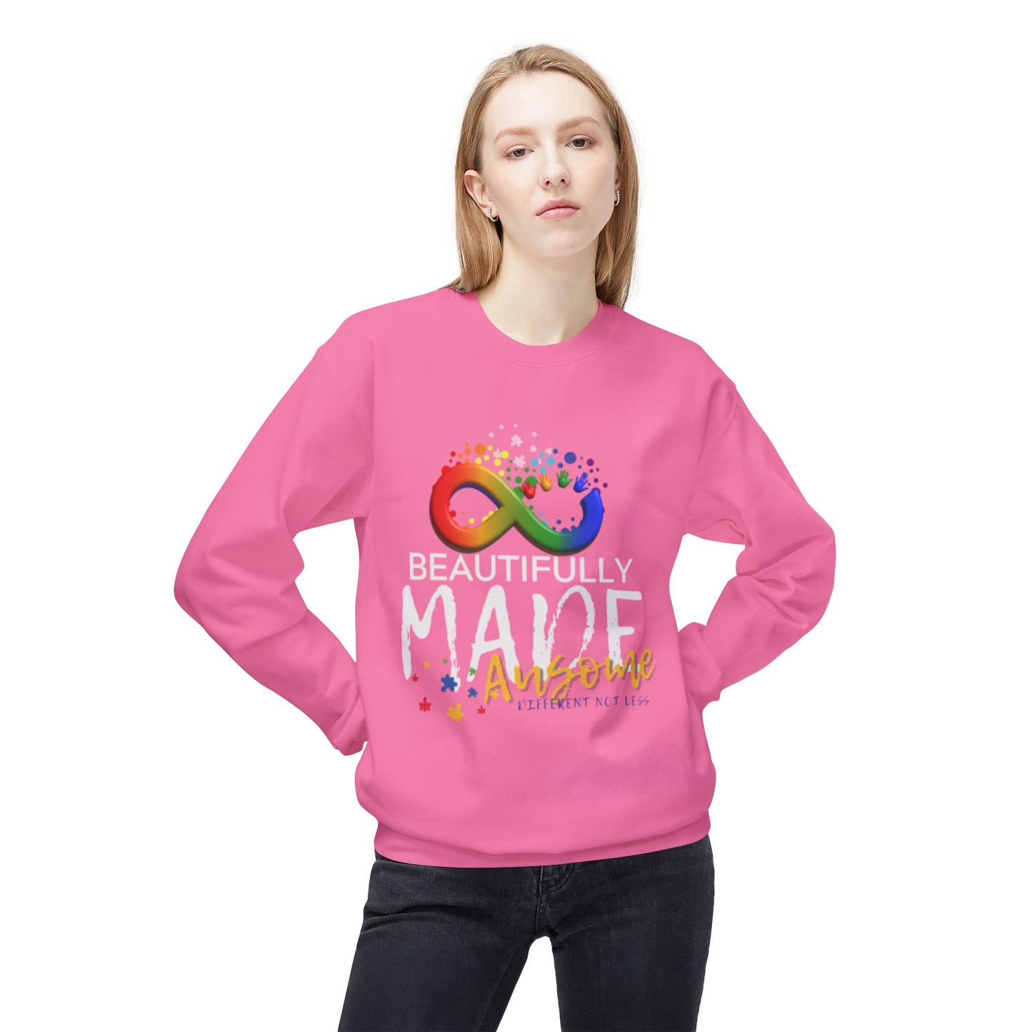 Beautifully Made Ausome Unisex  Softstyle Fleece Crewneck Sweatshirt