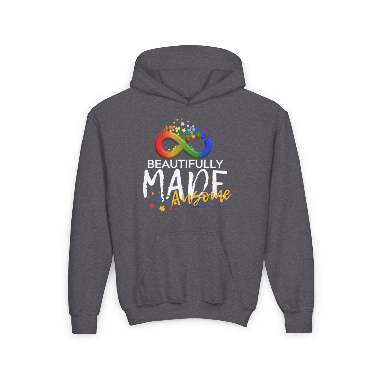 Beautifully Made Ausome Youth Heavy Blend Hooded Sweatshirt